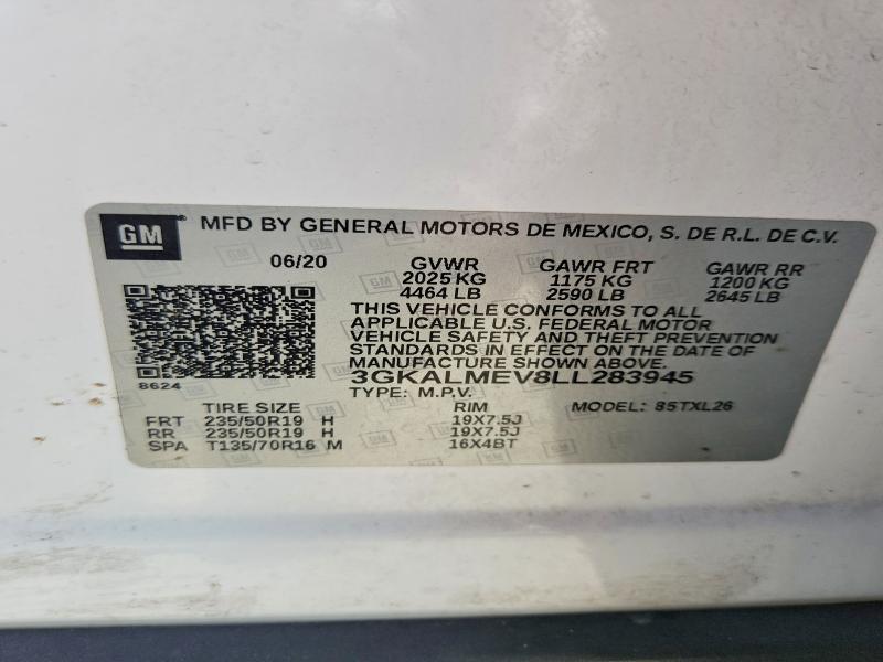 Aukcja sprzedaży 2020 Gmc Terrain, vin: 3GKALMEV8LL283945, numer aukcji: 55989046