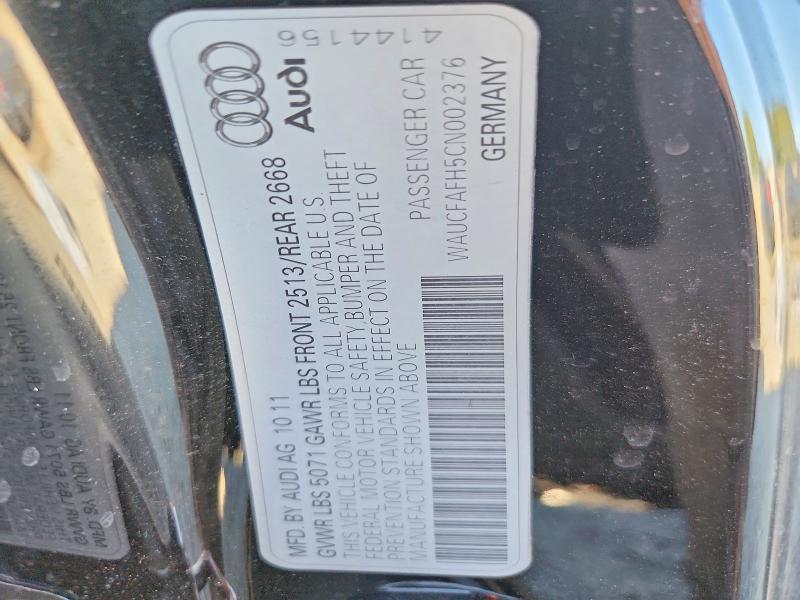 Продаж на аукціоні авто 2012 Audi A5, vin: WAUCFAFH5CN002376, номер лоту: 57190286