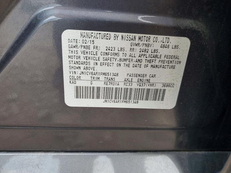 Продажа на аукционе авто 2015 Infiniti Q40, vin: JN1CV6AR1FM651348, номер лота: 57970746