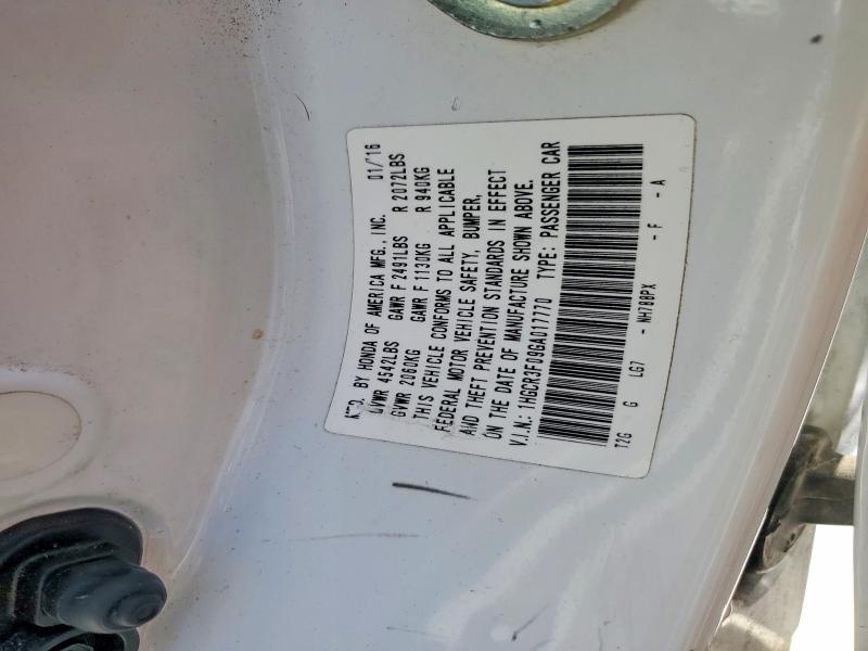 Aukcja sprzedaży 2016 Honda Accord, vin: 1HGCR3F09GA017770, numer aukcji: 58090876