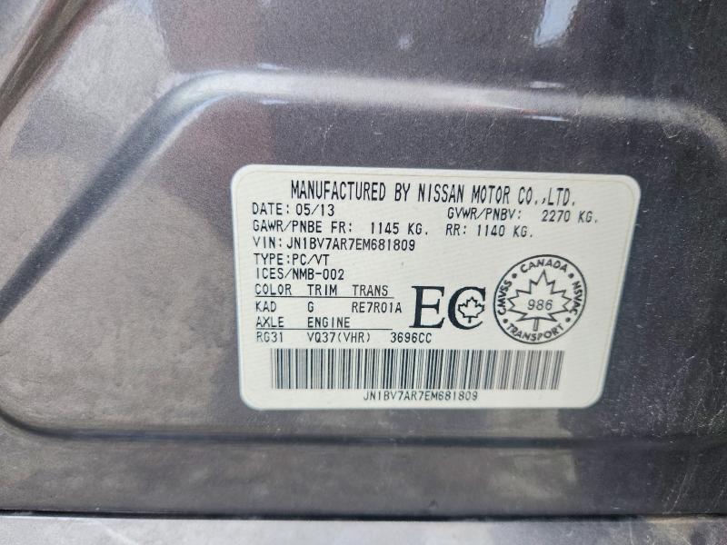 Продаж на аукціоні авто 2014 Infiniti Q50, vin: JN1BV7AR7EM681809, номер лоту: 56353856