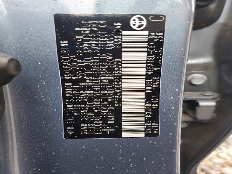 Aukcja sprzedaży 2024 Toyota Corolla, vin: 5YFB4MDEXRP152770, numer aukcji: 57749516