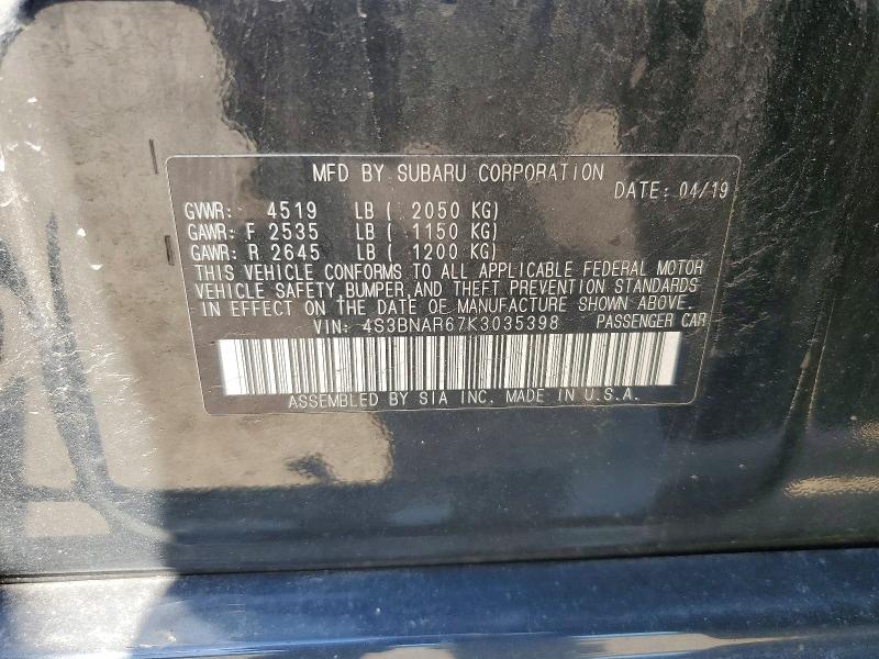 Продаж на аукціоні авто 2019 Subaru Legacy, vin: 4S3BNAR67K3035398, номер лоту: 56429756
