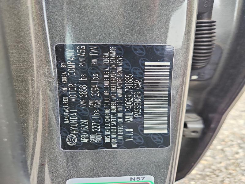 2024 Hyundai Elantra მანქანა იყიდება აუქციონზე, vin: KMHLP4DG2RU791835, აუქციონის ნომერი: 55917386