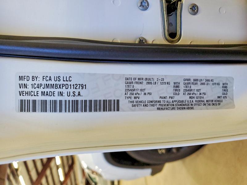Aukcja sprzedaży 2023 Jeep Cherokee, vin: 1C4PJMMBXPD112791, numer aukcji: 57377596