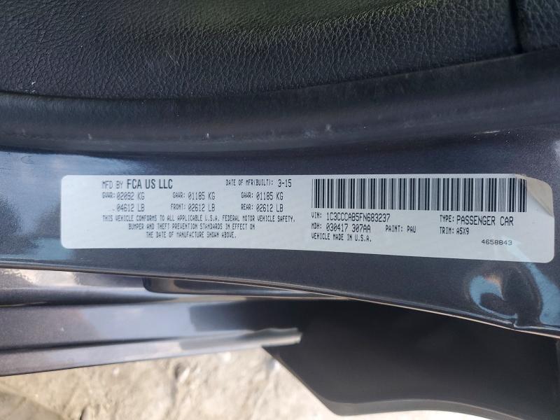 Продаж на аукціоні авто 2015 Chrysler 200, vin: 1C3CCCAB5FN683237, номер лоту: 56394686