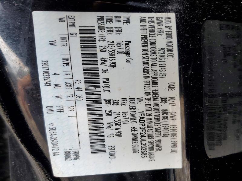 2018 Ford Focus მანქანა იყიდება აუქციონზე, vin: 1FADP3F24JL202885, აუქციონის ნომერი: 56477966