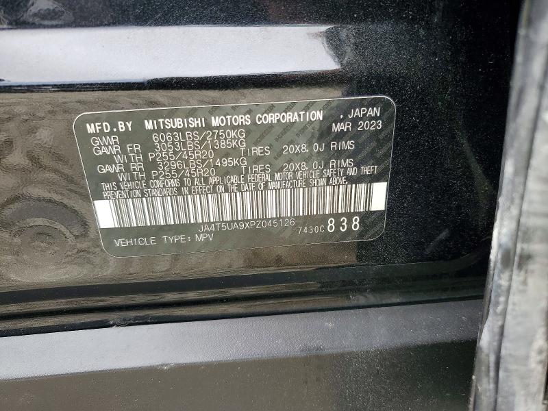 58122306 :رقم المزاد ، JA4T5UA9XPZ045126 vin ، 2023 Mitsubishi Outlander مزاد بيع