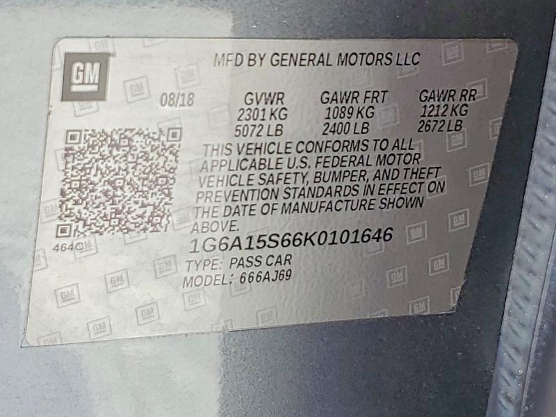 Продаж на аукціоні авто 2019 Cadillac Cts-v, vin: 1G6A15S66K0101646, номер лоту: 55761726
