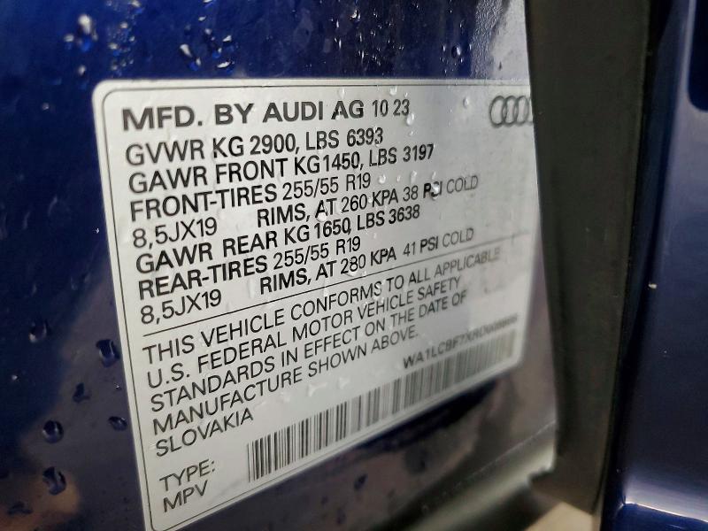 2024 Audi Q7 მანქანა იყიდება აუქციონზე, vin: WA1LCBF7XRD006666, აუქციონის ნომერი: 55872826