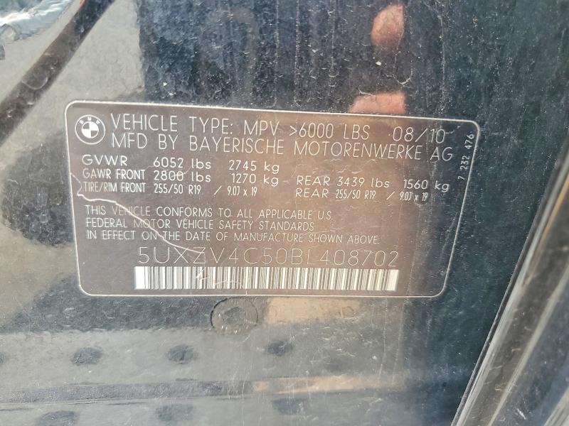 85984135 :رقم المزاد ، 5UXZV4C50BL408702 vin ، 2011 Bmw X5 مزاد بيع