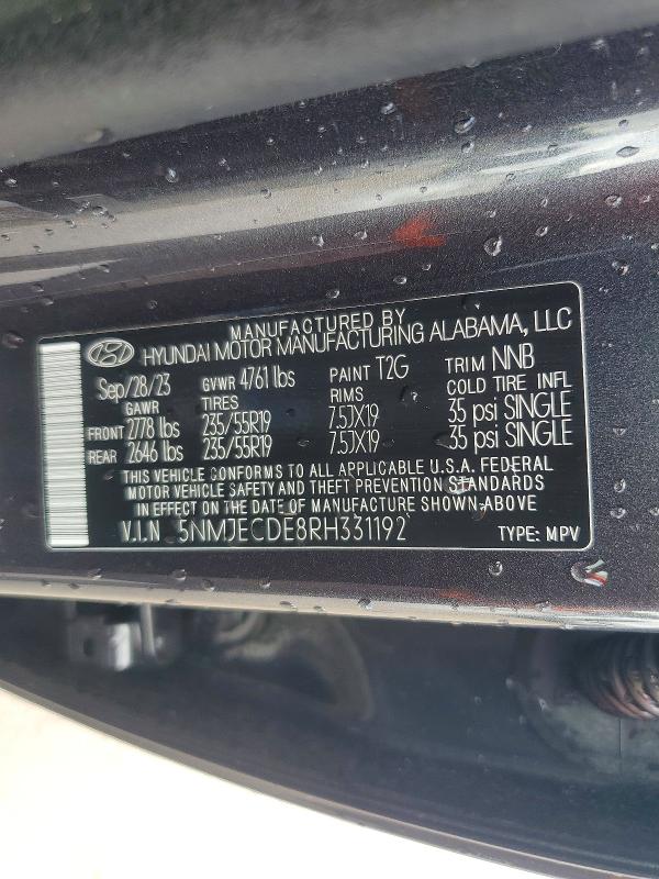 Продаж на аукціоні авто 2024 Hyundai Tucson, vin: 5NMJECDE8RH331192, номер лоту: 57248666