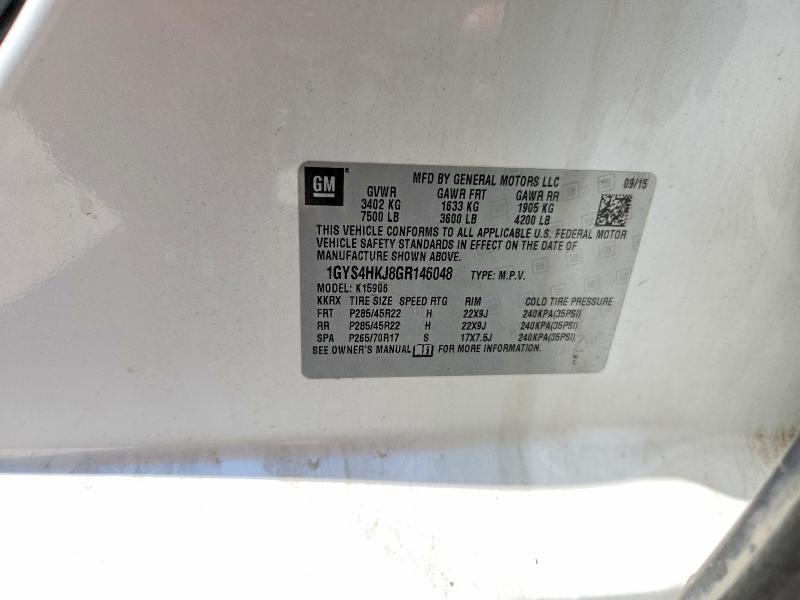 Aukcja sprzedaży 2016 Cadillac Escalade, vin: 1GYS4HKJ8GR146048, numer aukcji: 57050786