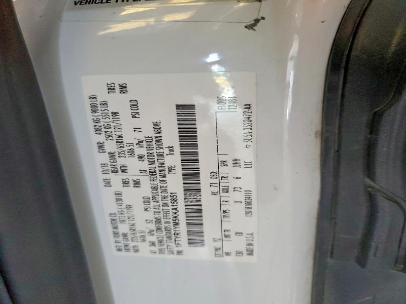 Продаж на аукціоні авто 2019 Ford Transit, vin: 1FTYR1YM5KKA15851, номер лоту: 61698766