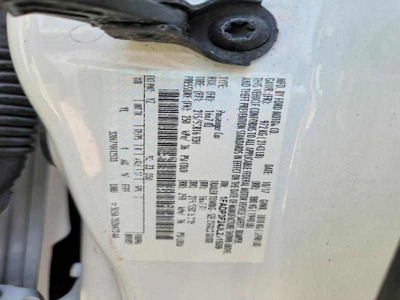 2018 Ford Focus მანქანა იყიდება აუქციონზე, vin: 1FADP3F24JL201509, აუქციონის ნომერი: 55949896