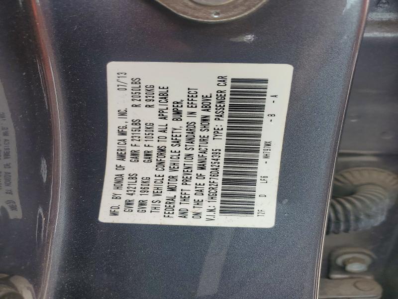 Aukcja sprzedaży 2013 Honda Accord, vin: 1HGCR2F76DA254395, numer aukcji: 59020696