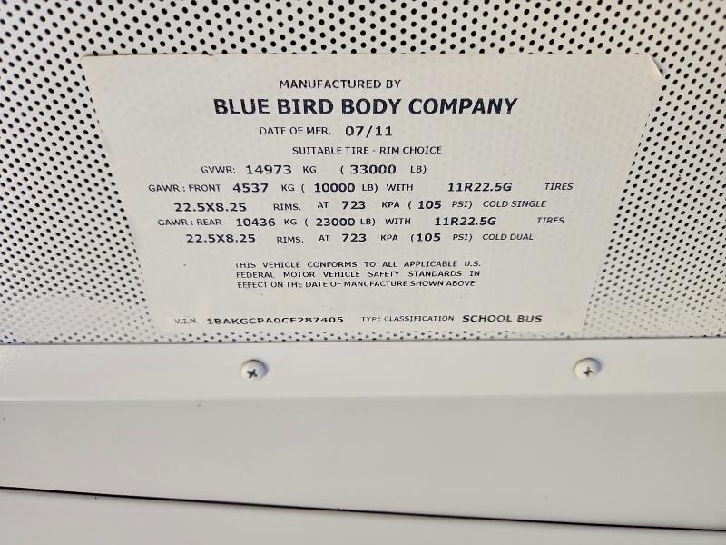 Продаж на аукціоні авто 2012 Blub School Bus, vin: 1BAKGCPA0CF287405, номер лоту: 47046586