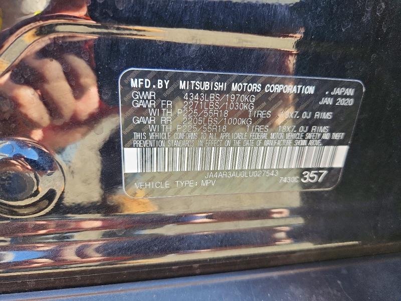 Продаж на аукціоні авто 2020 Mitsubishi Outlander Sport, vin: JA4AR3AU0LU027543, номер лоту: 57527266