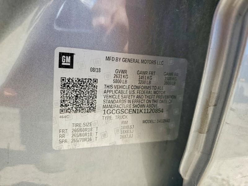 Aukcja sprzedaży 2019 Chevrolet Colorado, vin: 1GCGSCEN1K1120854, numer aukcji: 58228596