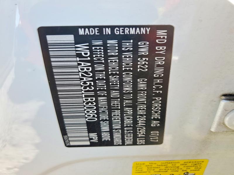 Продажа на аукционе авто 2018 Porsche Macan, vin: WP1AB2A53JLB30860, номер лота: 58275626