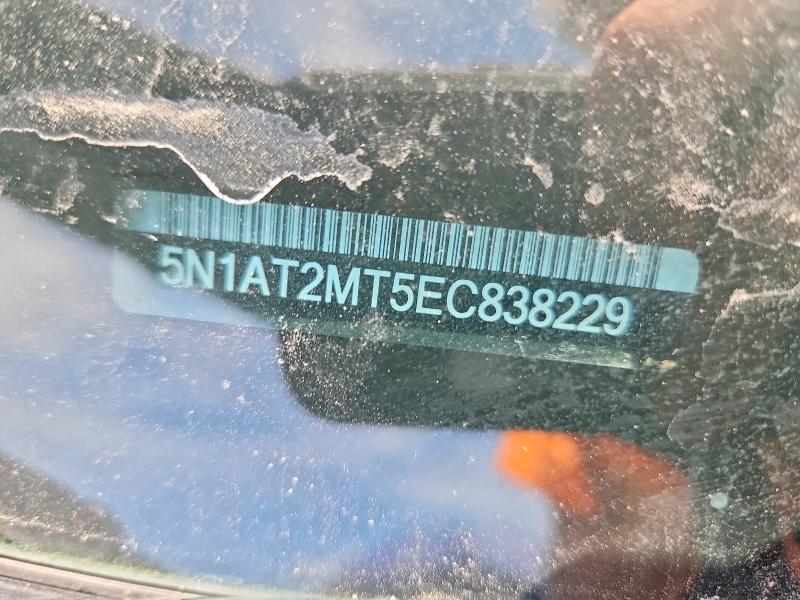 2014 Nissan Rogue მანქანა იყიდება აუქციონზე, vin: 5N1AT2MT5EC838229, აუქციონის ნომერი: 57018806
