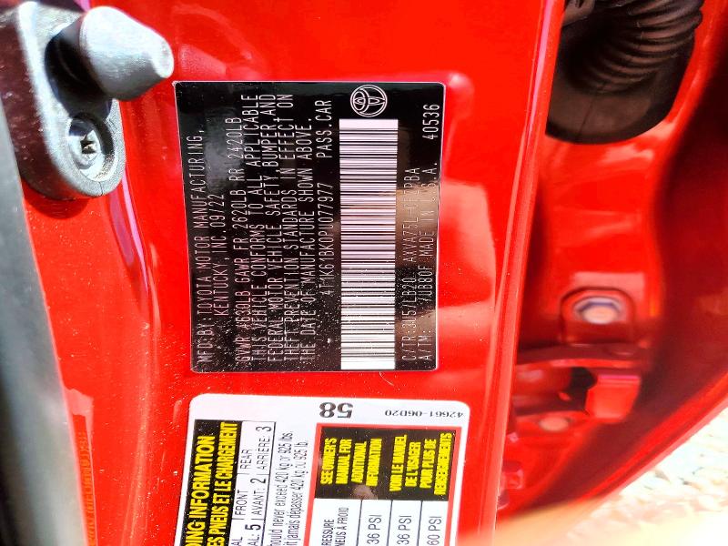 57331826 :رقم المزاد ، 4T1K61BK0PU077977 vin ، 2023 Toyota Camry مزاد بيع