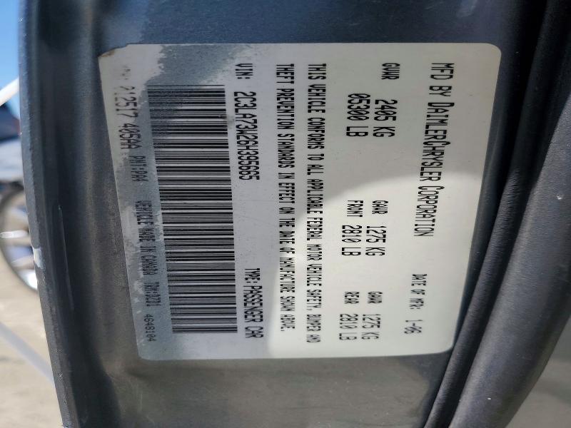 58723896 :رقم المزاد ، 2C3LA73W26H395665 vin ، 2006 Chrysler 300c مزاد بيع