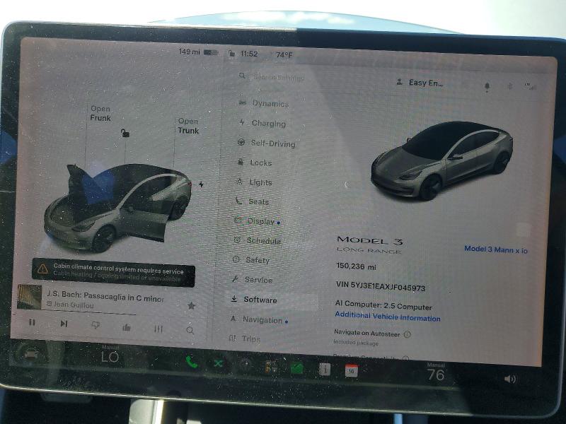 Продажа на аукционе авто 2018 Tesla Model 3, vin: 5YJ3E1EAXJF045973, номер лота: 57430496