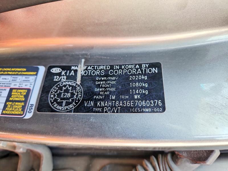 56105396 :رقم المزاد ، KNAHT8A36E7060376 vin ، 2014 Kia Rondo مزاد بيع