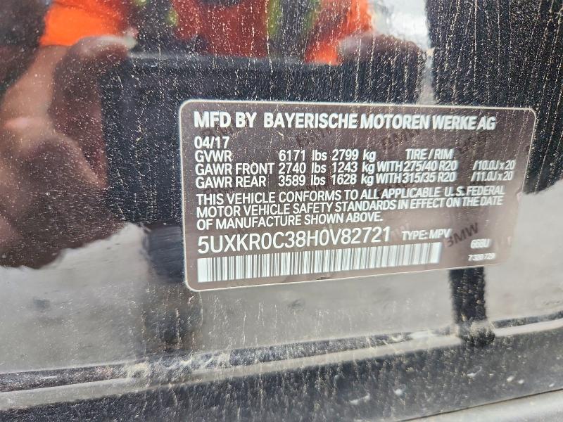 Aukcja sprzedaży 2017 Bmw X5, vin: 5UXKR0C38H0V82721, numer aukcji: 56736096