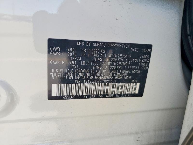 Auction sale of the 2026 Subaru Forester, vin: 4S4SLDD65T3021561, lot number: 57591826