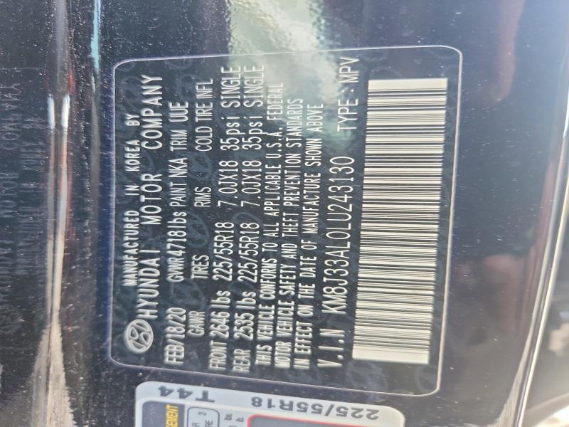 Продаж на аукціоні авто 2020 Hyundai Tucson, vin: KM8J33AL0LU243130, номер лоту: 55581046