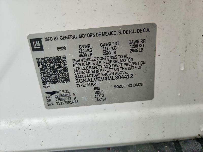 56065446 :رقم المزاد ، 3GKALVEV4ML304412 vin ، 2021 Gmc Terrain مزاد بيع