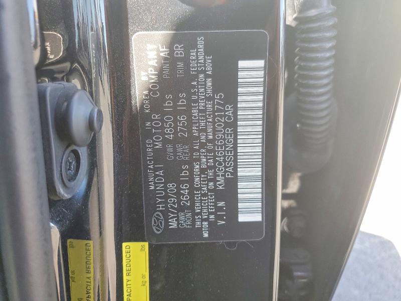Aukcja sprzedaży 2009 Hyundai Genesis, vin: KMHGC46E69U021775, numer aukcji: 56706466