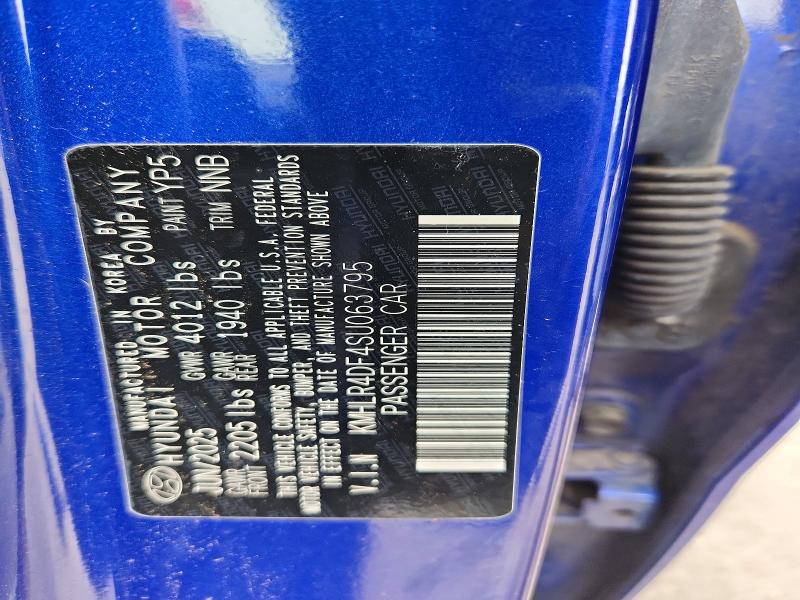 Aukcja sprzedaży 2025 Hyundai Elantra, vin: KMHLR4DF4SU063795, numer aukcji: 58198116