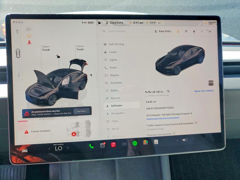 Продаж на аукціоні авто 2025 Tesla Model 3, vin: 5YJ3E1EA1SF075283, номер лоту: 57430756