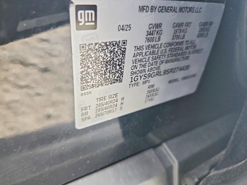 Продажа на аукционе авто 2025 Cadillac Escalade, vin: 1GYS9GRL9SR274438, номер лота: 57506646