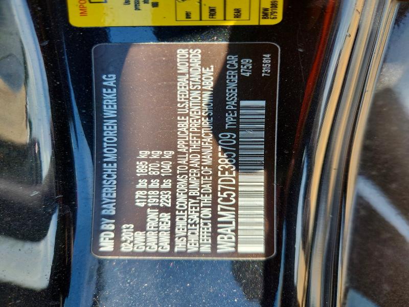 Aukcja sprzedaży 2013 Bmw Z4, vin: WBALM7C57DE385709, numer aukcji: 57503326