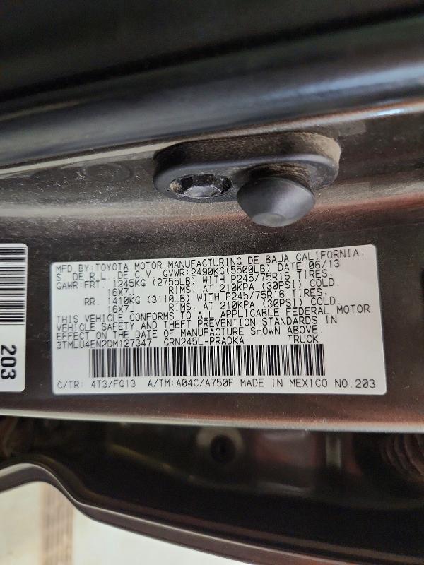 Продаж на аукціоні авто 2013 Toyota Tacoma, vin: 3TMLU4EN2DM127347, номер лоту: 56874226