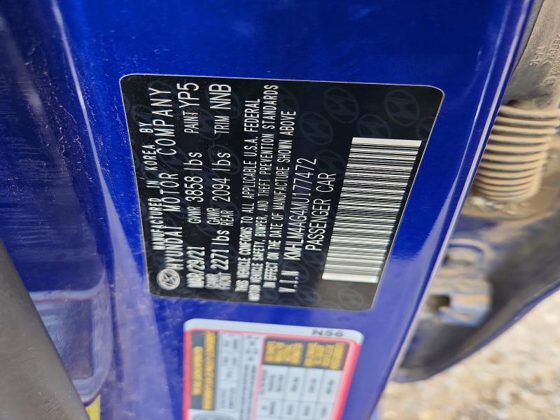 Aukcja sprzedaży 2021 Hyundai Elantra, vin: KMHLM4AG4MU177472, numer aukcji: 57220196