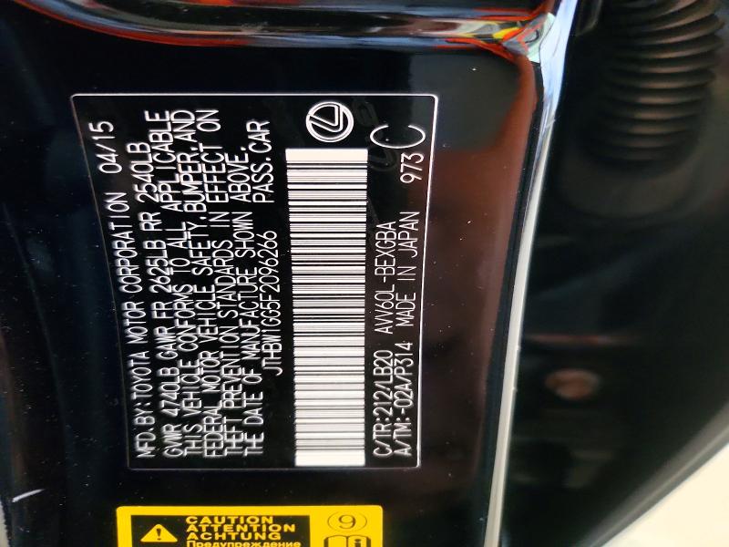 Продажа на аукционе авто 2015 Lexus Es, vin: JTHBW1GG5F2096266, номер лота: 55918056