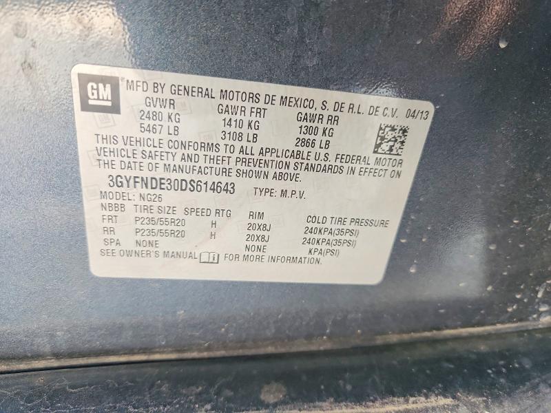 Продажа на аукционе авто 2013 Cadillac Srx, vin: 3GYFNDE30DS614643, номер лота: 59276296