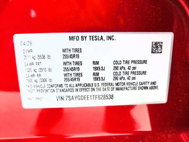 Продаж на аукціоні авто 2026 Tesla Model Y, vin: 7SAYGDEE1TF628538, номер лоту: 56887806