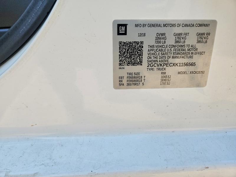 Aukcja sprzedaży 2019 Chevrolet Silverado Ld, vin: 2GCVKPECXK1156565, numer aukcji: 56178806