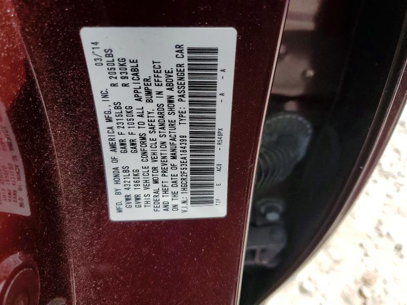 Aukcja sprzedaży 2014 Honda Accord, vin: 1HGCR2F53EA184399, numer aukcji: 56856266