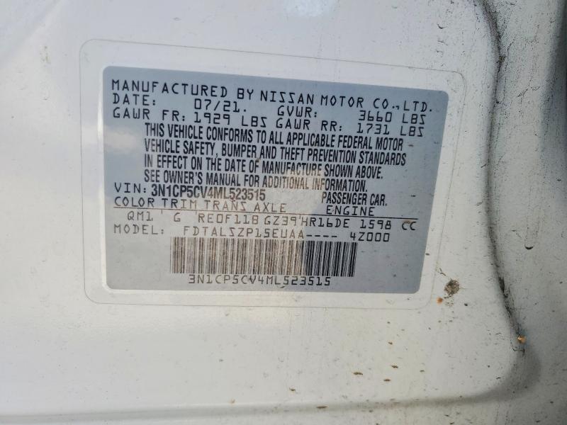 Продаж на аукціоні авто 2021 Nissan Kicks, vin: 3N1CP5CV4ML523515, номер лоту: 59115266