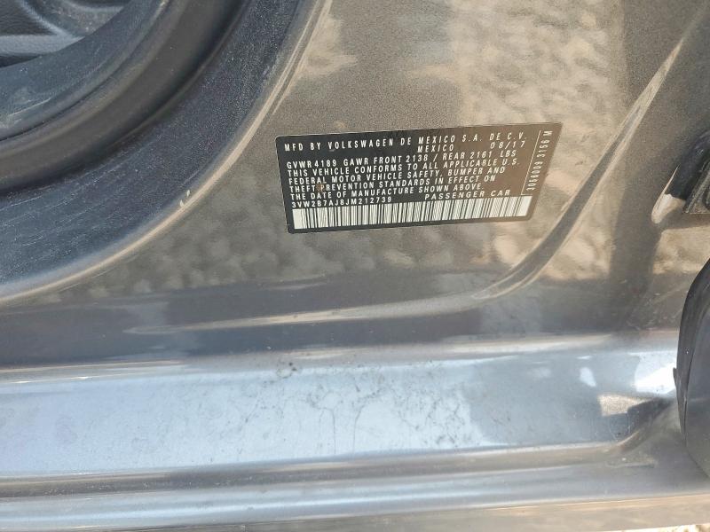 58497956 :رقم المزاد ، 3VW2B7AJ8JM212739 vin ، 2018 Volkswagen Jetta مزاد بيع
