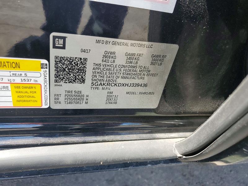 Продаж на аукціоні авто 2017 Buick Enclave, vin: 5GAKRCKDXHJ339436, номер лоту: 58358706