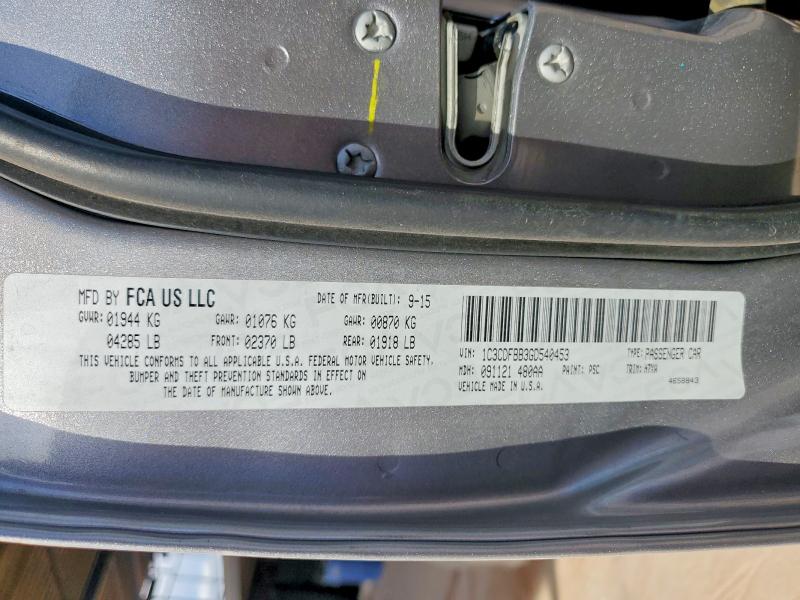 57607576 :رقم المزاد ، 1C3CDFBB3GD540453 vin ، 2016 Dodge Dart مزاد بيع