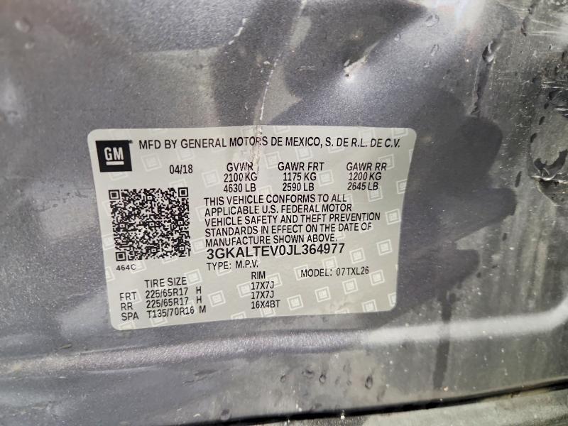 Продажа на аукционе авто 2018 Gmc Terrain, vin: 3GKALTEV0JL364977, номер лота: 58088696